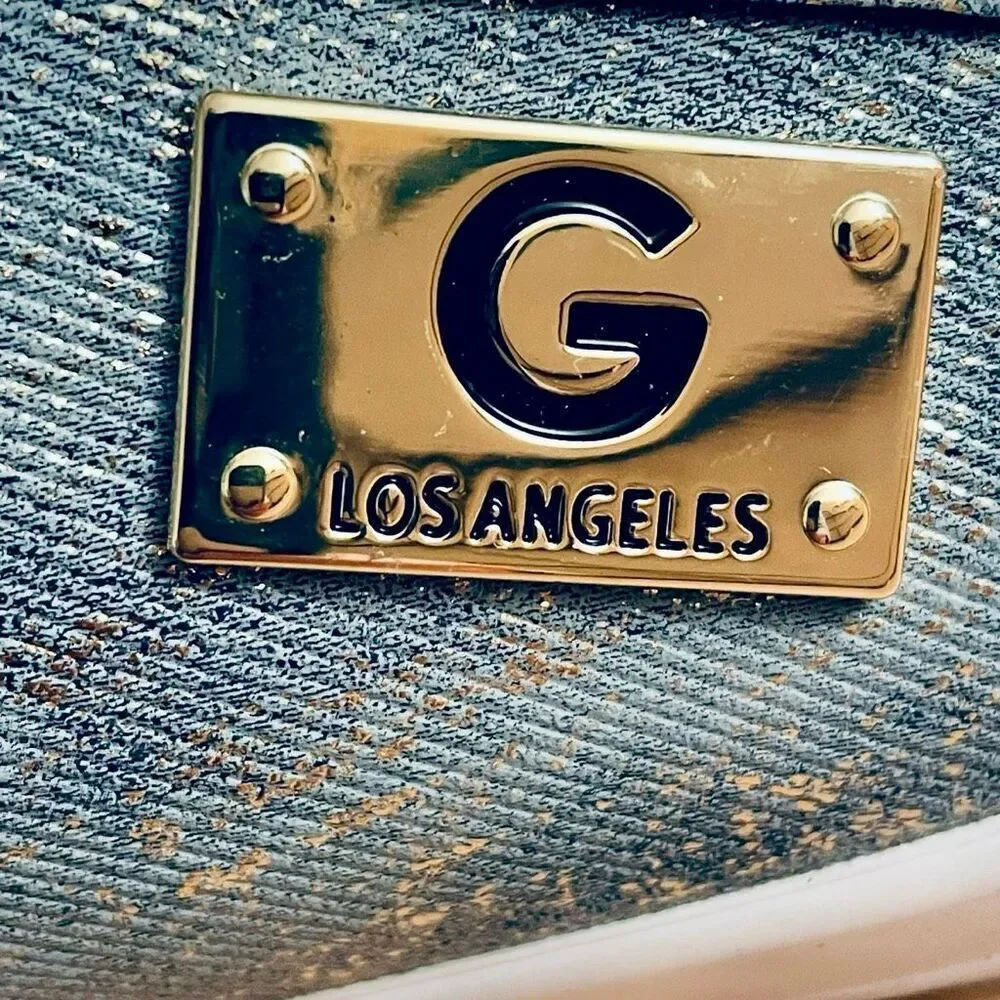 NWT Gorgeous GBG GUESS Los Angeles 11M Ggorry Denim Studded Rhinestones Sneakers